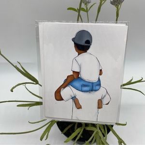 Coco Michele Dad and Son Greeting Card, White, 4.25″ x 5.5″